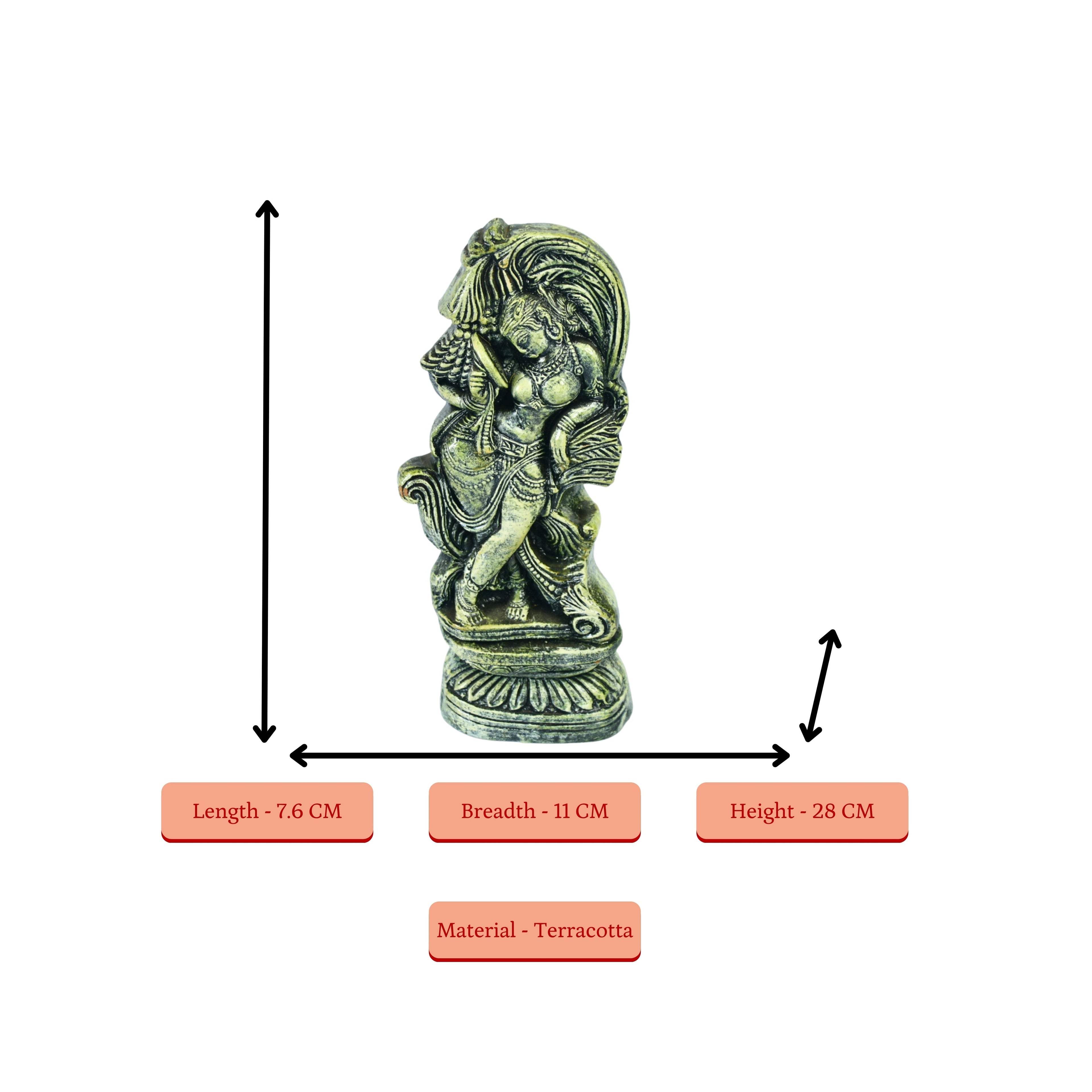 Sowpeace Premium Ancient Finish Terracotta Lady Abstract Art - Distacart
