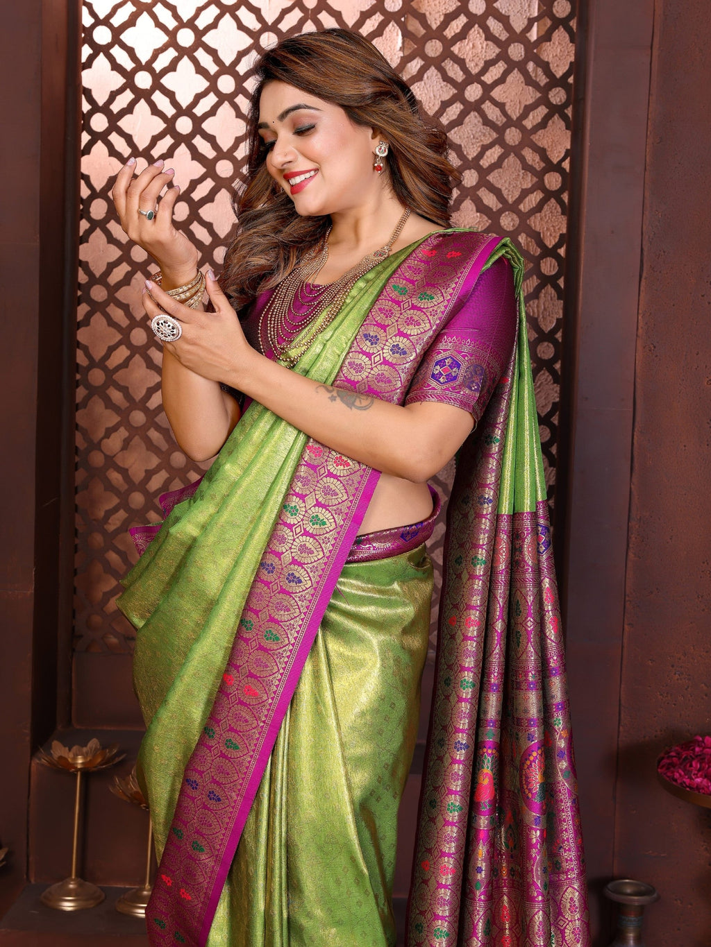 Anaita Banarasi Tissue Silk Saree - Distacart