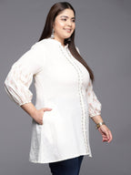 Ahalyaa Mandarin Collar Printed Tunic