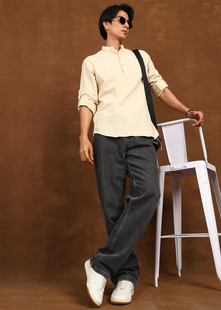 Fabmade Dune Linen Kurta