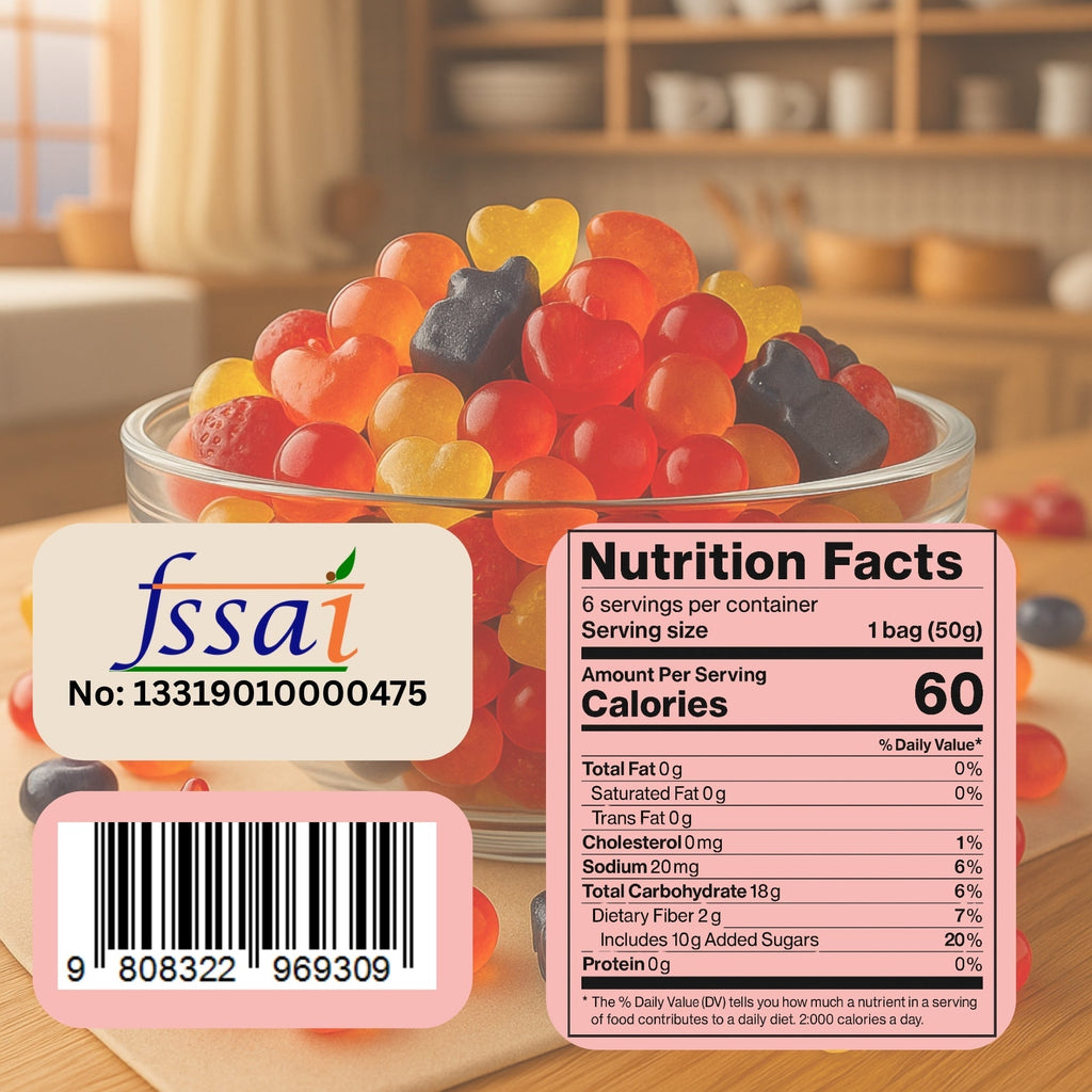 citrus cool gummies pack of orange lemon watermelon pineapple kiwi apple gummies 300 gm copy