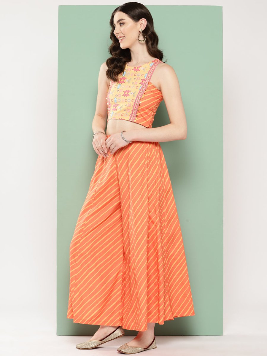 Ahalyaa Geometric Printed Ethnic Co-Ords - Distacart