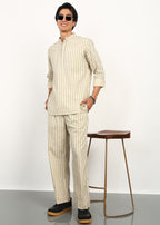 Fabmade Sandline Stripe Linen Set