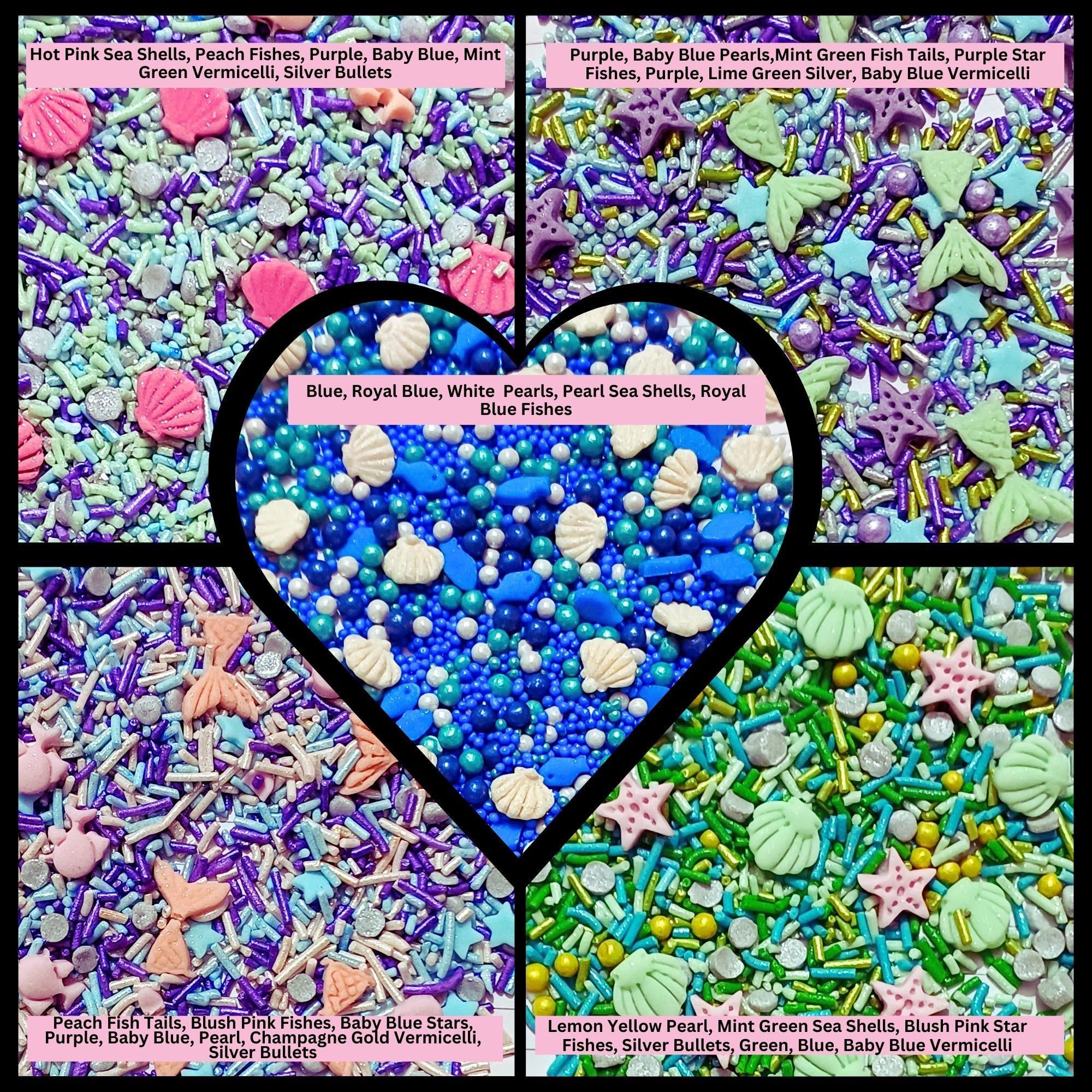 under the sea sprinkles for decorations 10 100 gm