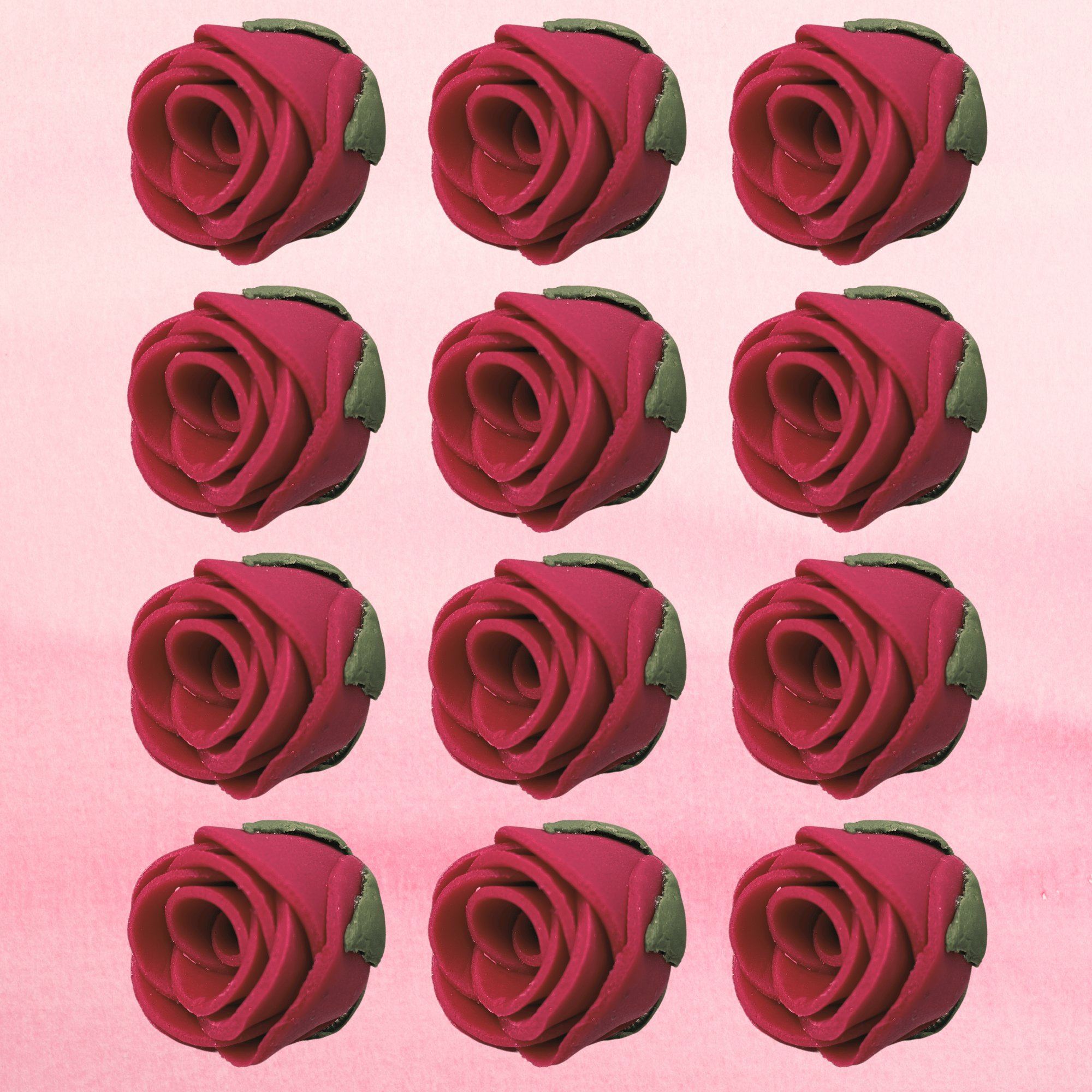 sugar roses for cake cupcake decoration burgundy 120 gms