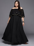 Ahalyaa Plus Size Off-Shoulder Maxi Ethnic Dress - Distacart