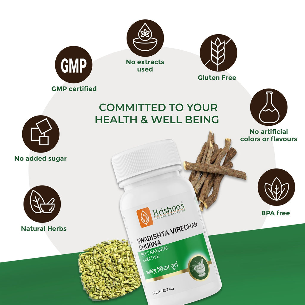 Krishna'S Herbal & Ayurveda Swadishta Virechan Churna - Distacart