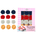 confect edible sugar roses cake toppers for cupcakes doughnut cake decorations pack of 12 j4 roses 04