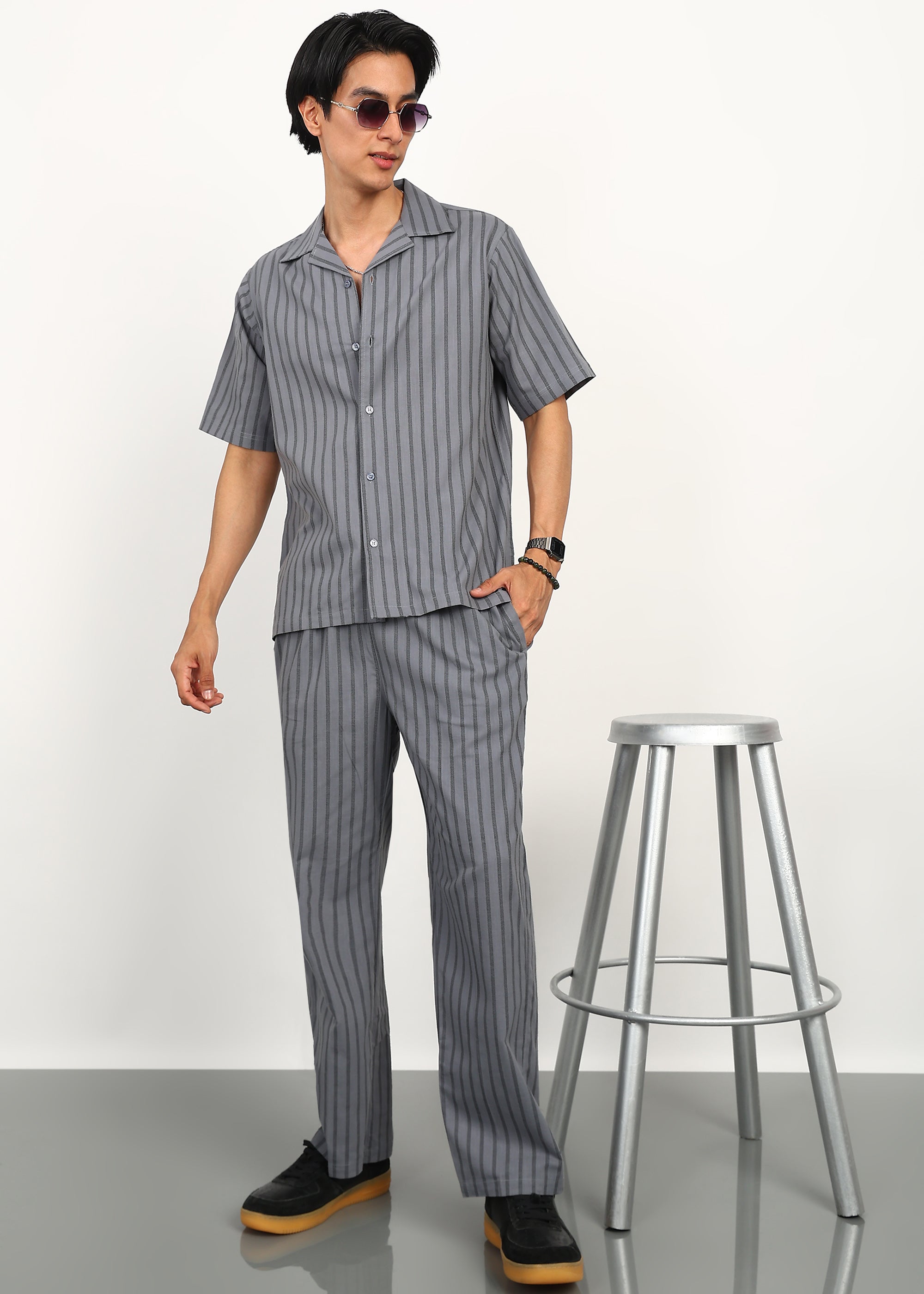Fabmade Graphite Rhythm Co-Ord Set