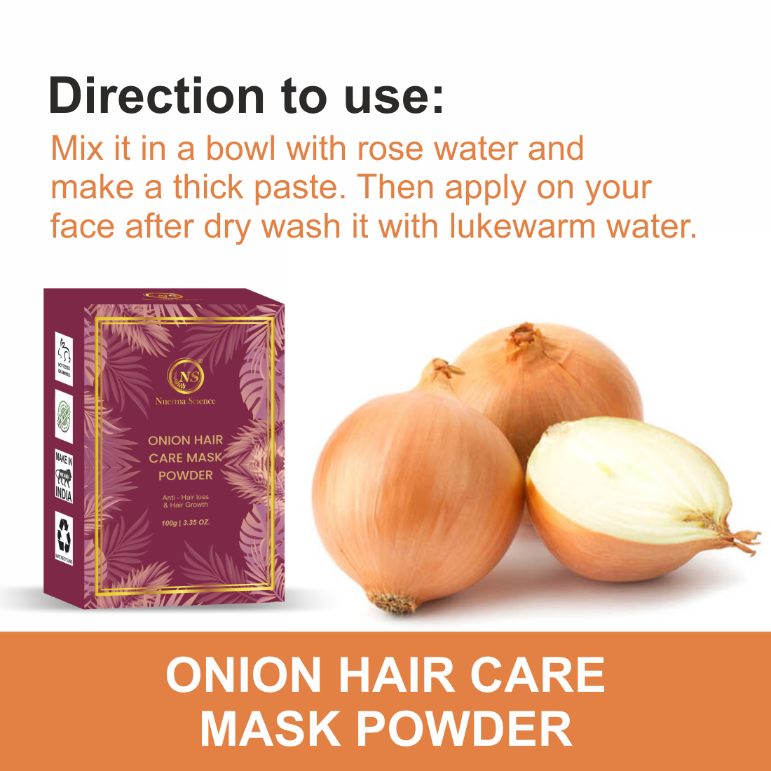 Nuerma Science Onion Powder For Hair Mask