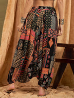 InWeave Black Multi Ethnic Harem Pant