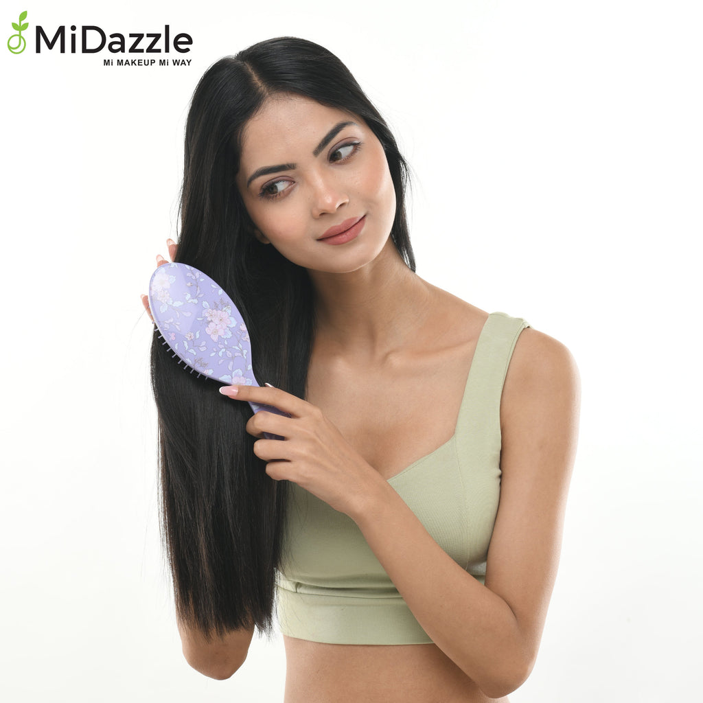 MiDazzle Oval Hair Brush (Lavender) MIHB0024 - Distacart
