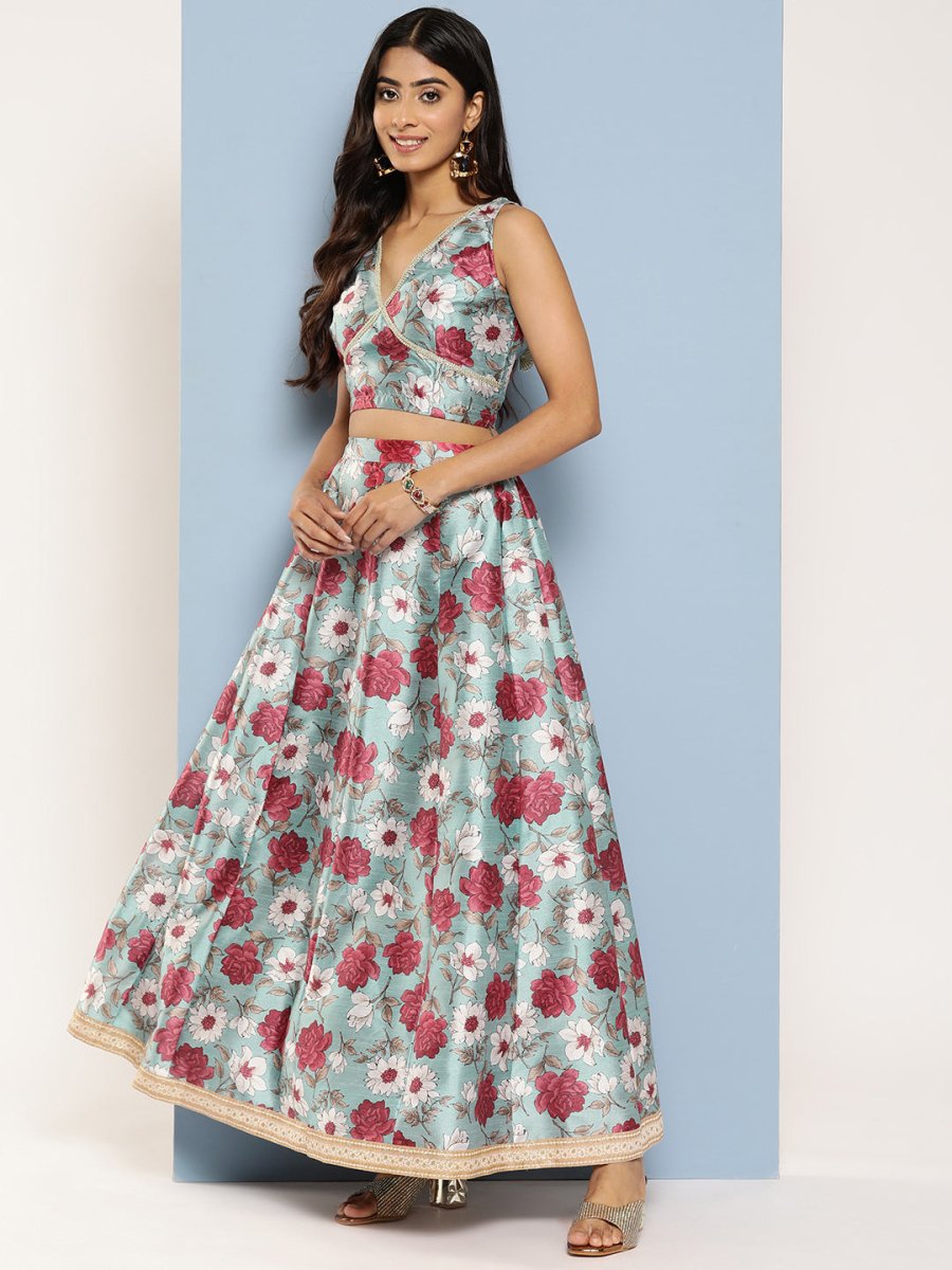 Ahalyaa Printed Ready to Wear Lehenga & Blouse With Dupatta