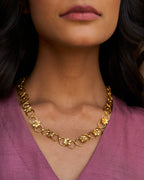 trueBrowns Gold-Polished Floral Necklace