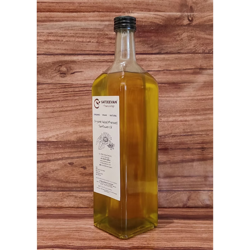 Satjeevan Organic Wood-Pressed Sunflower Oil - Distacart