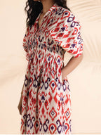 trueBrowns Carrot Cotton Ikat Dress - Distacart
