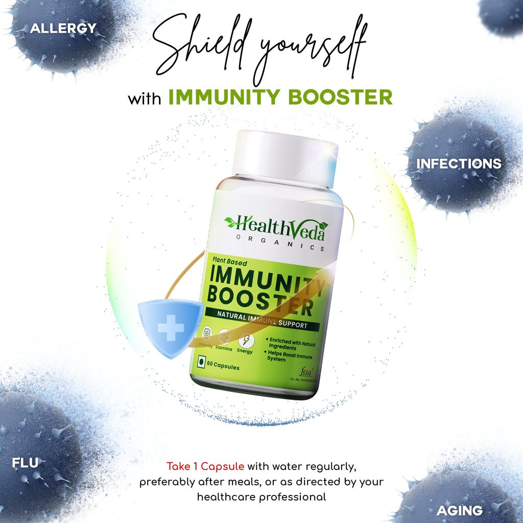 Health Veda Organics Natural Immunity Booster Capsules - Distacart
