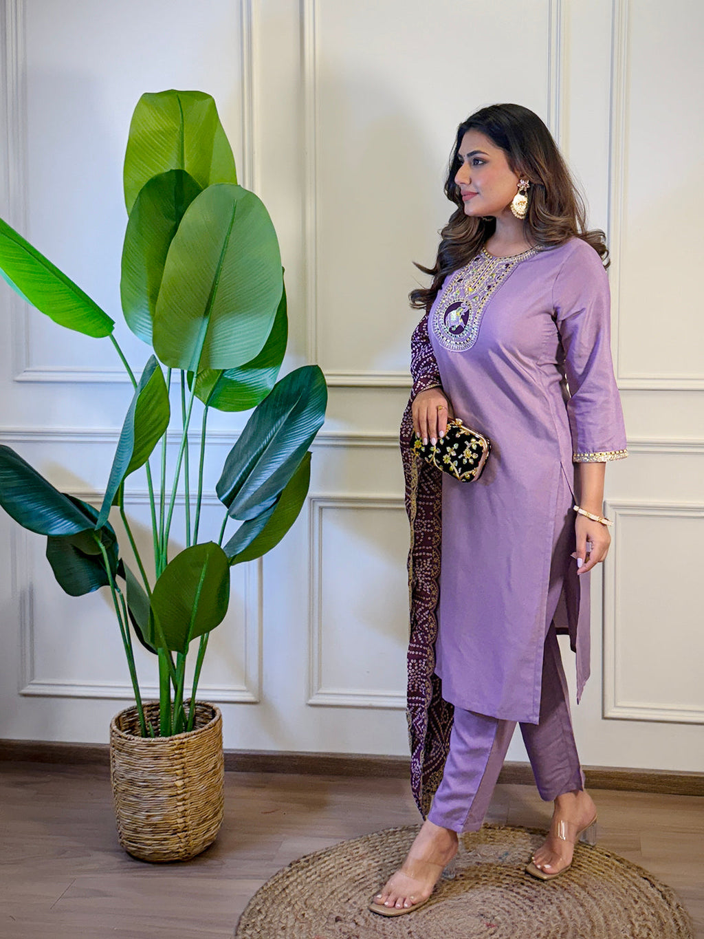 The52 Women's Gorgeous Viscose Embroidery Straight Kurta with Pant And Dupatta Set - Distacart