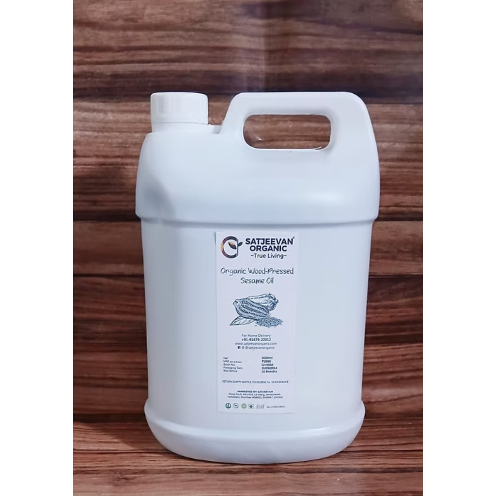 Satjeevan Organic Wood-Pressed Sesame Oil - Distacart