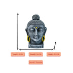 Sowpeace Premium Large Terracotta Meditating Buddha Head Tabletop - Distacart