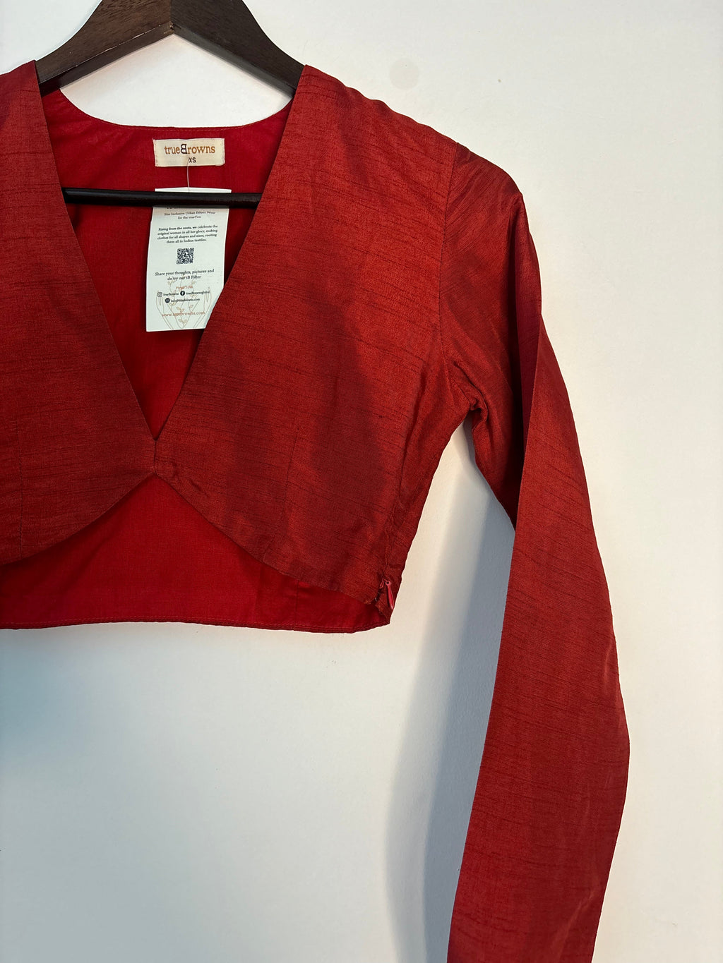 trueBrowns Rust Silk Blouse