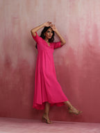 trueBrowns Modal Pink Dress - Distacart