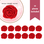 confect edible rose topper edible rose for cake decorations red edible rose pack of 12