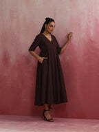 trueBrowns Cola Cotton Dobby Dress - Distacart