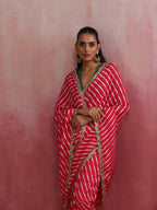 trueBrowns Pink Muslin Silk Saree