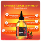 Careberry Organic Cold Pressed Castor Oil (Arandi Oil)