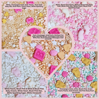 confect girls baby shower sprinkles edible sprinkles mix heart teddy baby feed bottle baby feet sprinkles pack of 5 baby shower 18