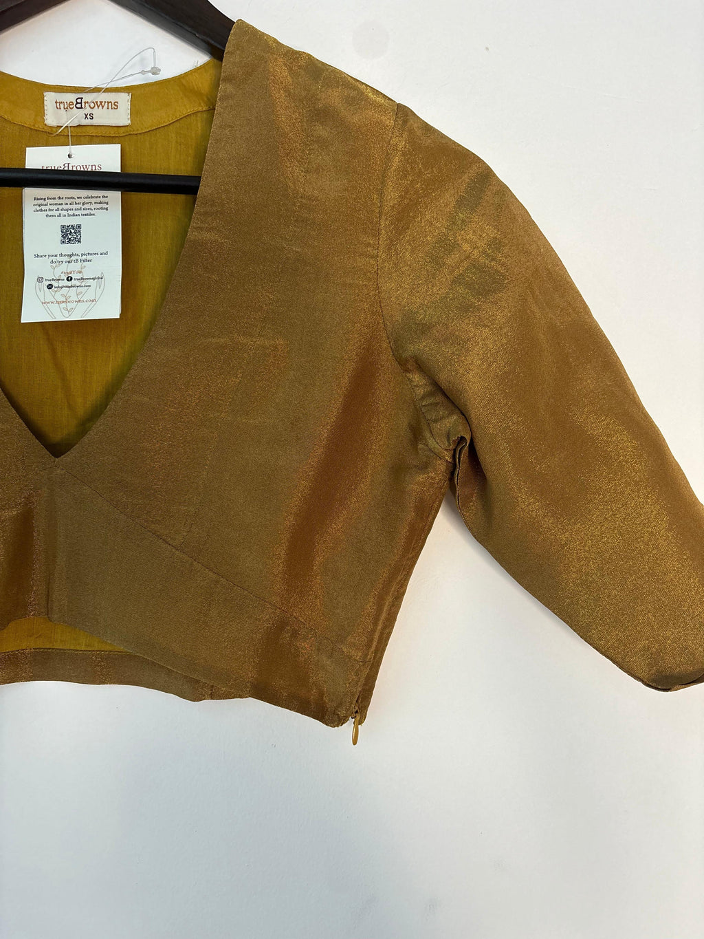 trueBrowns Gold Tissue Blouse