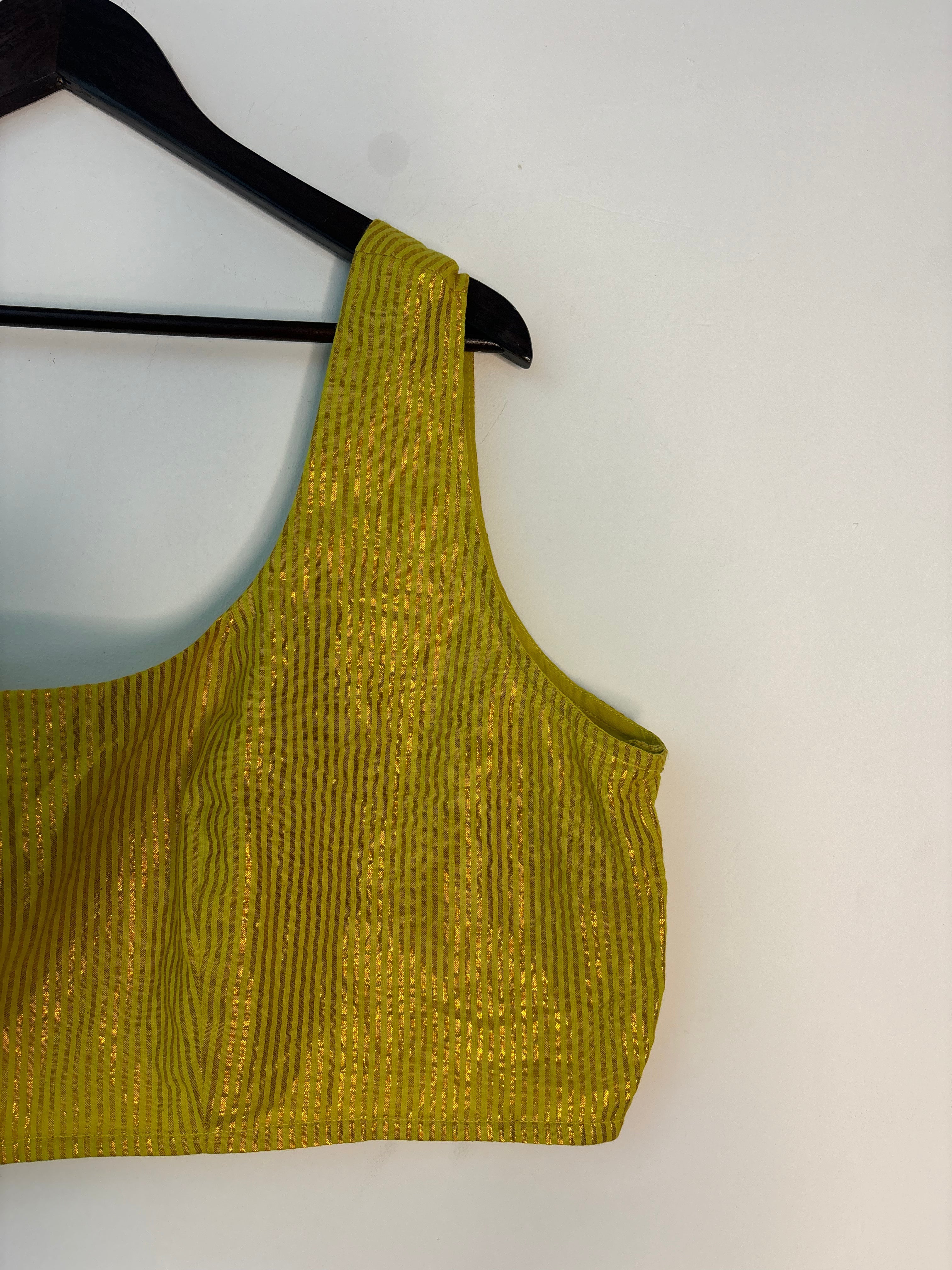 trueBrowns Lime Metallic Blouse