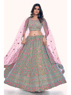Myra Green Gota Silk Embroidered Designer Lehenga Choli