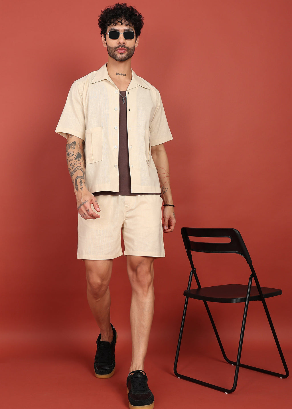 Fabmade The Life Co2. Cotton Linen Relaxed Shirt & Shorts