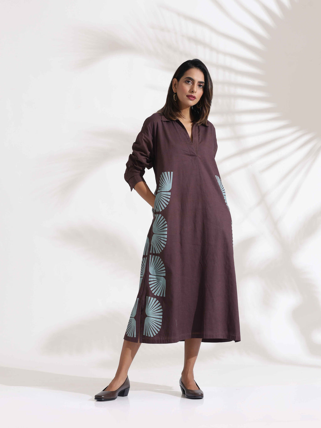 trueBrowns Cola Cotton Print A-line Dress - Distacart