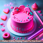 confect neon pink sugarpaste br b 1 kg b