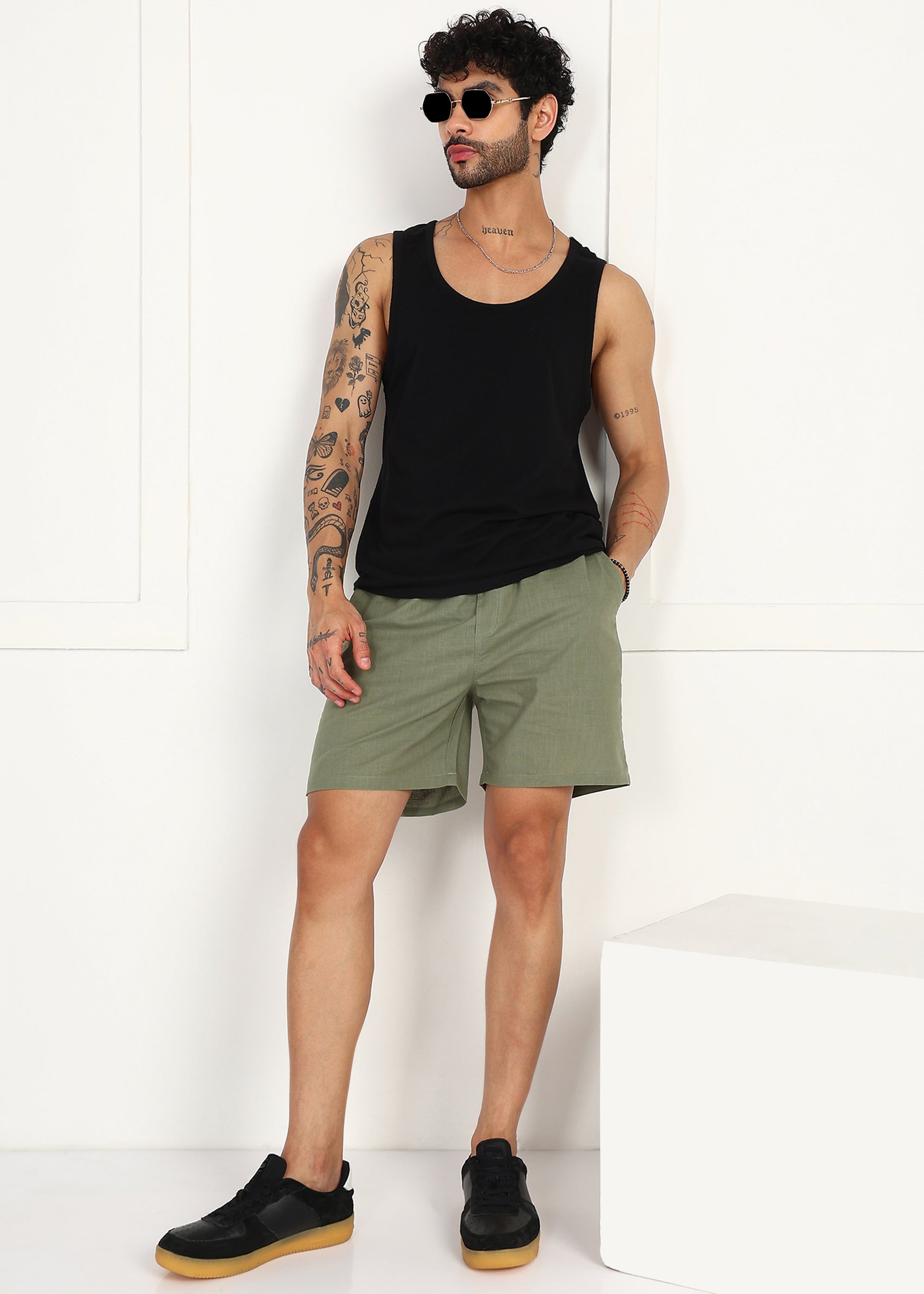 Fabmade Grove Ease Linen Shorts
