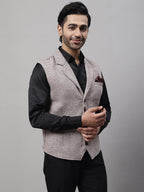 Even Apparels Men's Cream Pure Wool Nehru Jacket