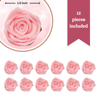 confect sugar roses topper sugar roses for cake decorations edible blush pink rose pack of 12