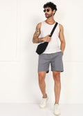Fabmade Slate Drift Linen Pyjama Shorts