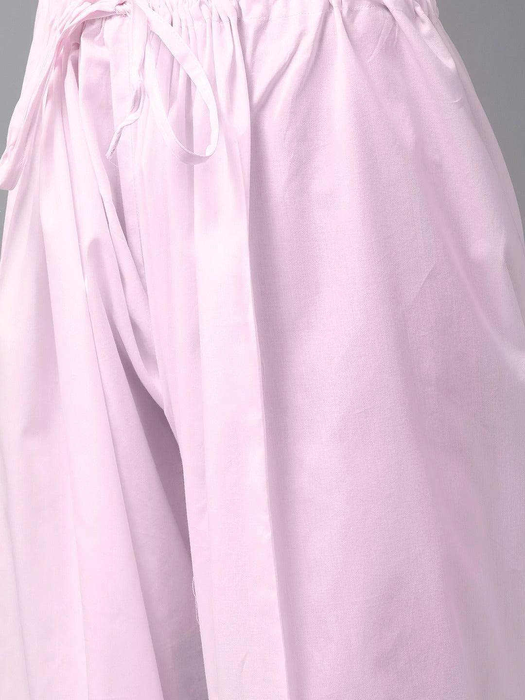 Fabmade Men Pink Pathani Kurta