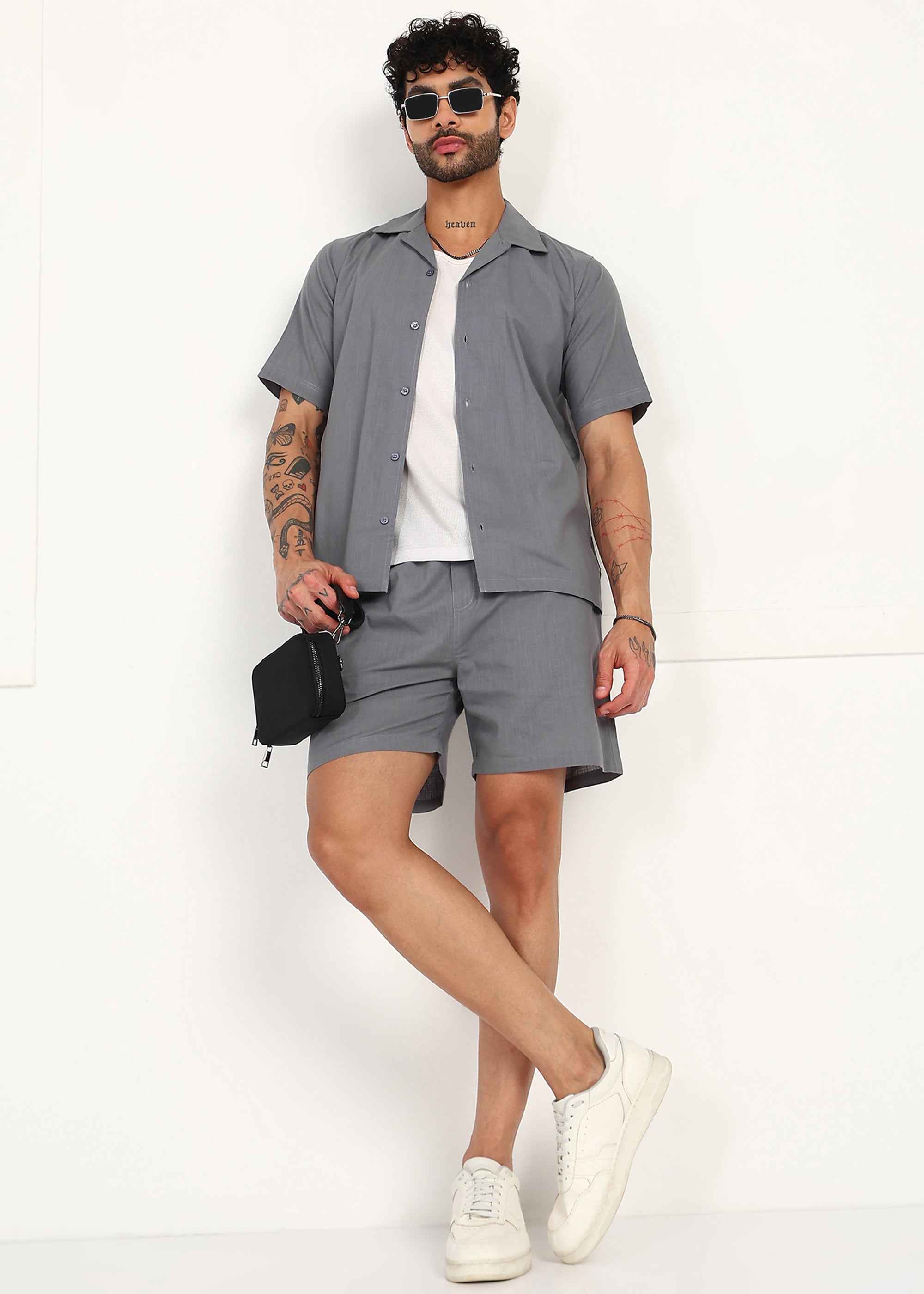 Fabmade Slate Ease Linen Co-Ord Set