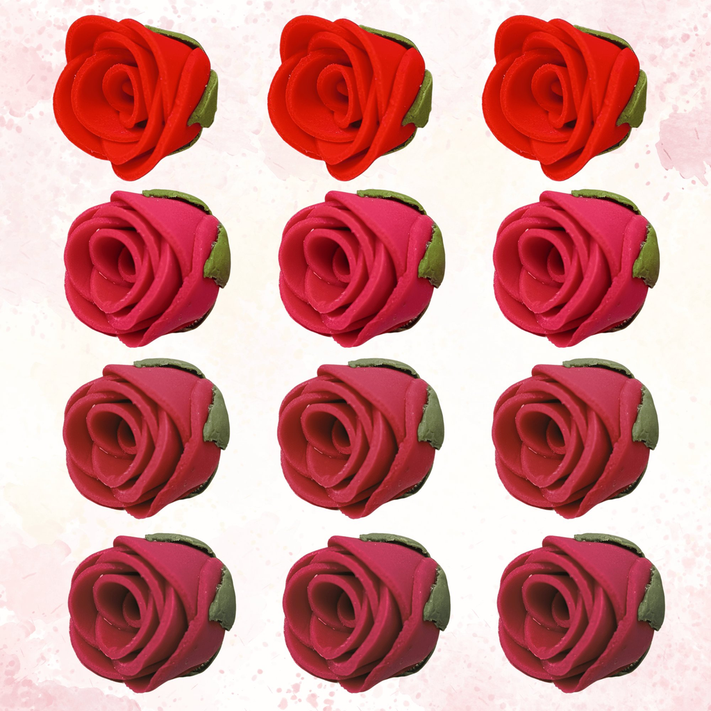 confect sugar roses topper sugar roses for cake decorations cupcakes doughnut edible toppers ombre 2 pack of 12