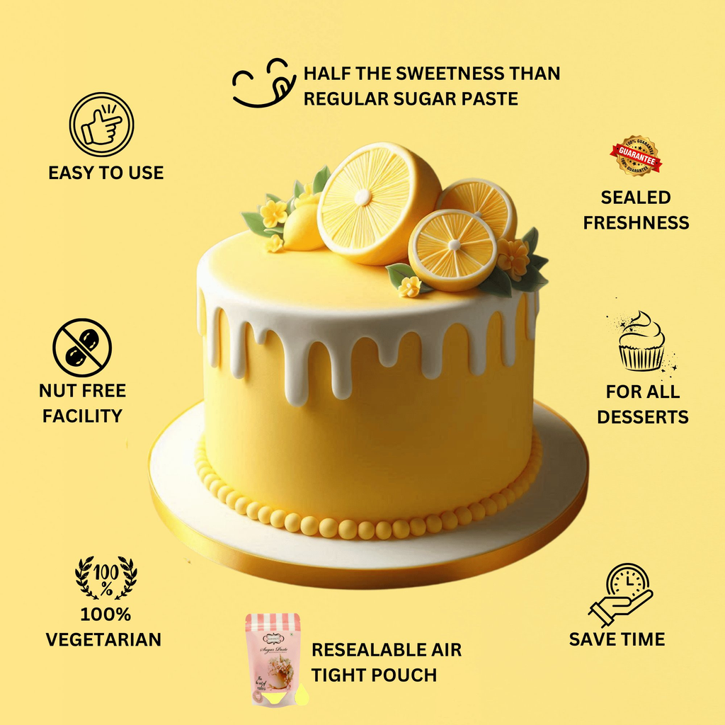 lemon yellow sugarpaste 250 gms