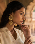 trueBrowns Gold-Polished Circle Drop Earrings - Distacart