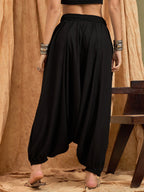 InWeave Black Solid Harem Pant