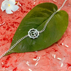 trueBrowns 925 Sterling Silver Embossed Om Silver Chain Rakhi - Distacart