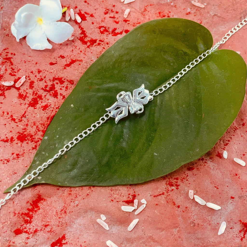 trueBrowns 925 Sterling Silver Lord Shiva Trishul Silver Chain Rakhi - Distacart