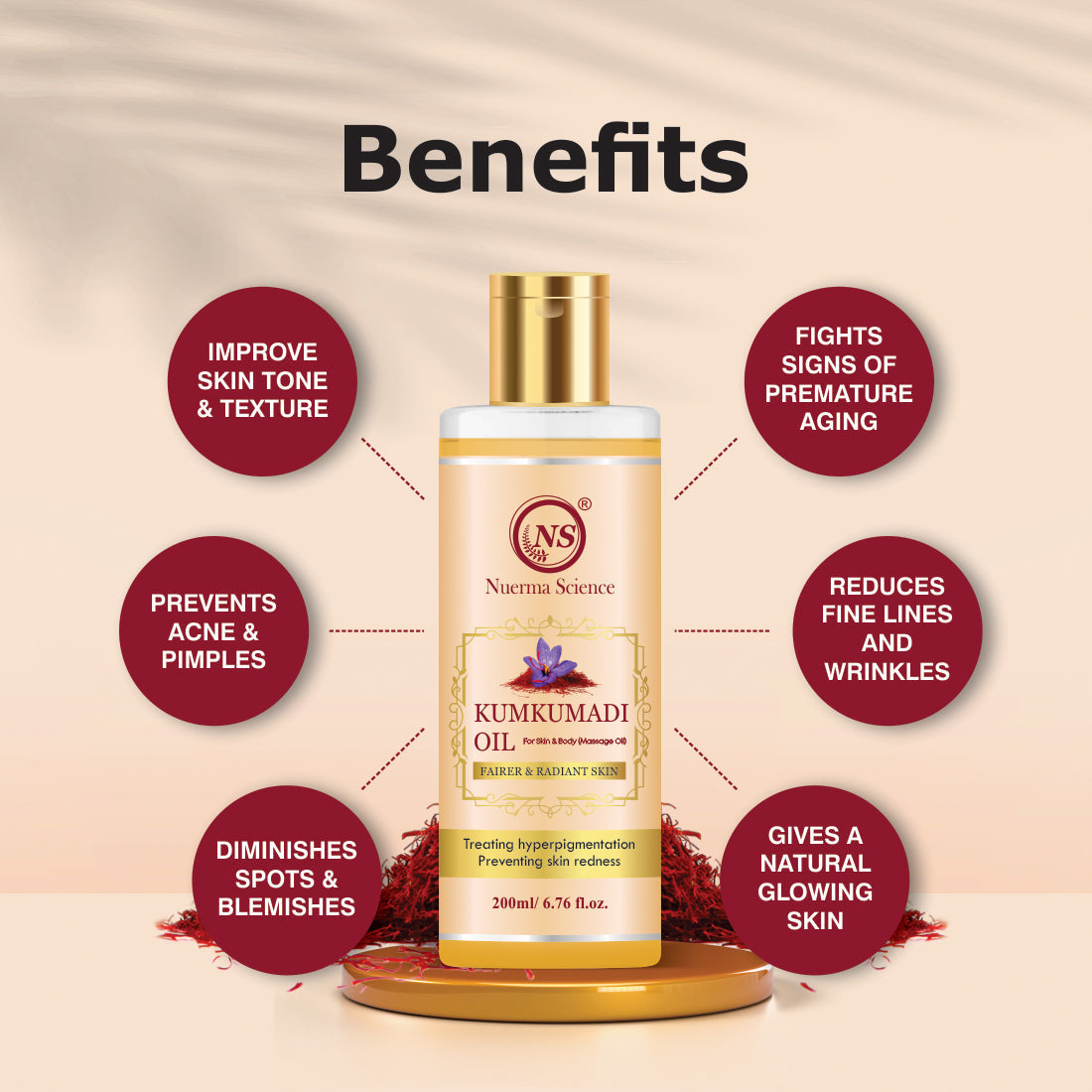 Nuerma Science Kumkumadi Oil | Your Elixir for Radiant Skin & Body